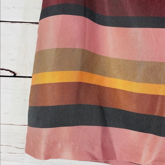 H&M Skirt Womans Sz 10 Striped Lined Back Zip Spring Pink Easter Ladies - Picture 3 of 8